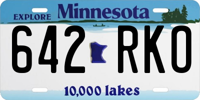MN license plate 642RKO