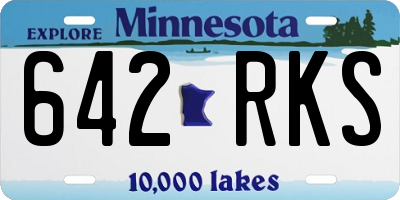 MN license plate 642RKS