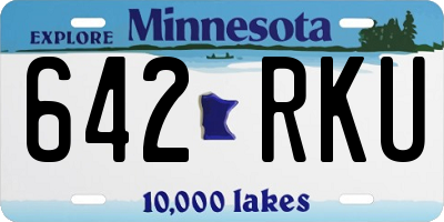 MN license plate 642RKU