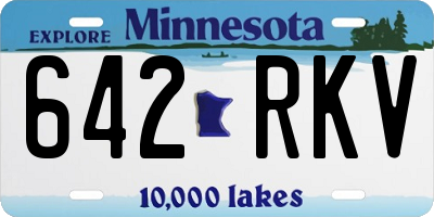 MN license plate 642RKV