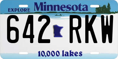 MN license plate 642RKW