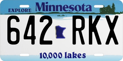 MN license plate 642RKX