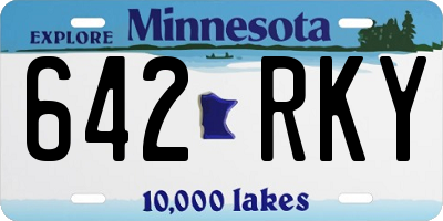 MN license plate 642RKY