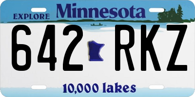 MN license plate 642RKZ
