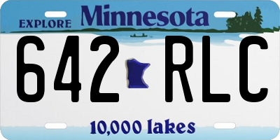MN license plate 642RLC
