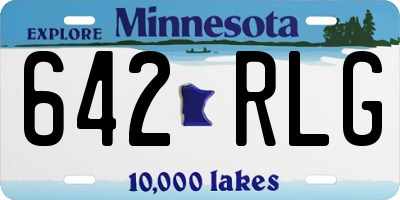 MN license plate 642RLG