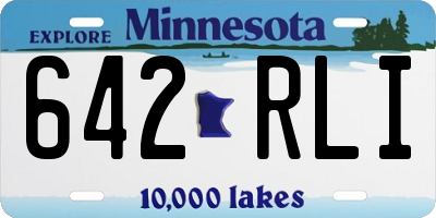 MN license plate 642RLI