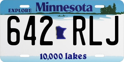 MN license plate 642RLJ