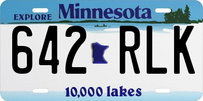 MN license plate 642RLK