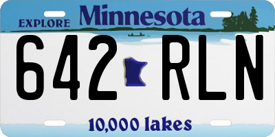 MN license plate 642RLN