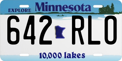 MN license plate 642RLO