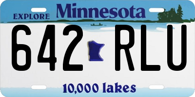 MN license plate 642RLU