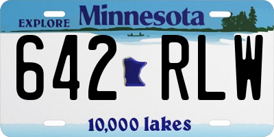 MN license plate 642RLW
