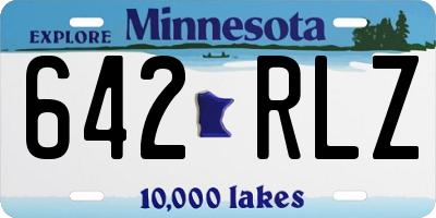 MN license plate 642RLZ