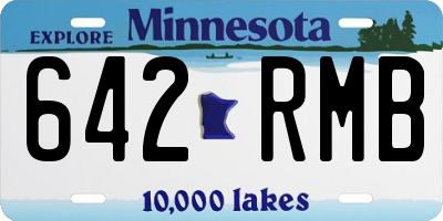 MN license plate 642RMB