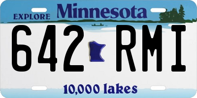 MN license plate 642RMI