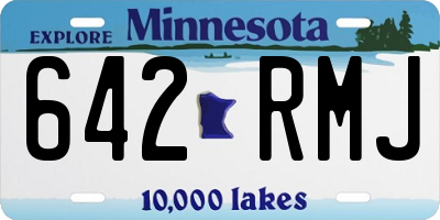 MN license plate 642RMJ