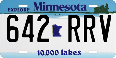MN license plate 642RRV