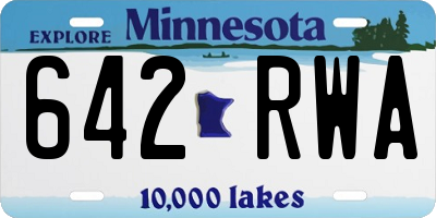 MN license plate 642RWA