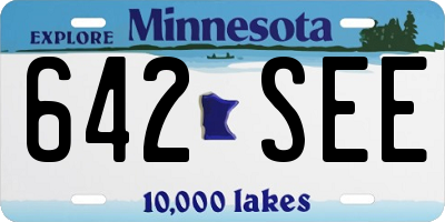 MN license plate 642SEE