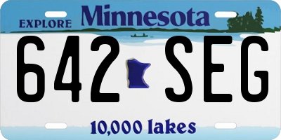 MN license plate 642SEG