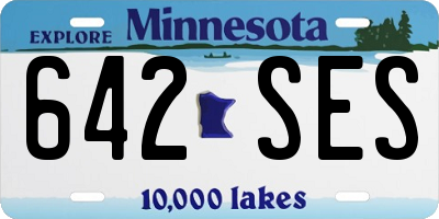 MN license plate 642SES