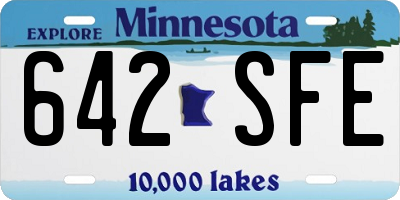MN license plate 642SFE