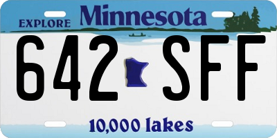 MN license plate 642SFF