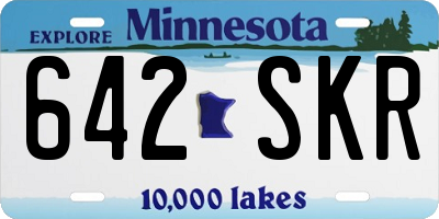 MN license plate 642SKR