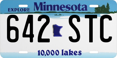 MN license plate 642STC