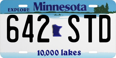 MN license plate 642STD