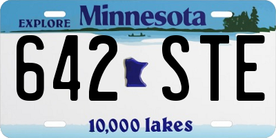 MN license plate 642STE