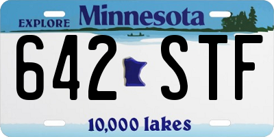 MN license plate 642STF