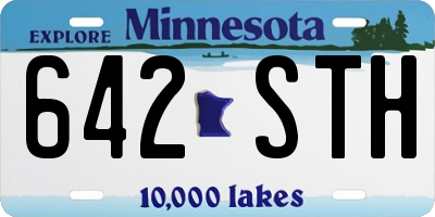 MN license plate 642STH