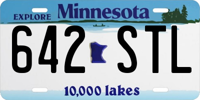 MN license plate 642STL