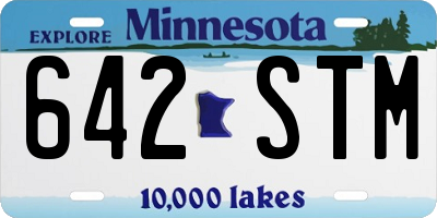 MN license plate 642STM