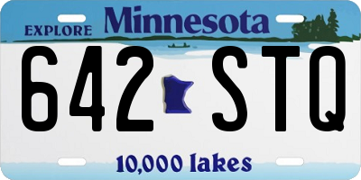 MN license plate 642STQ