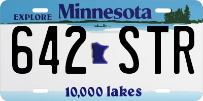 MN license plate 642STR