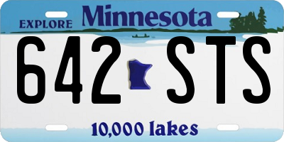 MN license plate 642STS