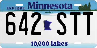 MN license plate 642STT