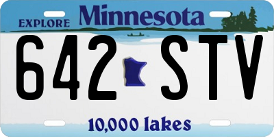 MN license plate 642STV