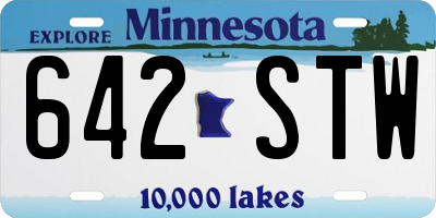 MN license plate 642STW