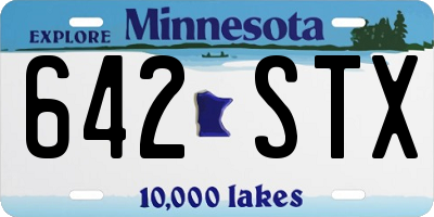MN license plate 642STX