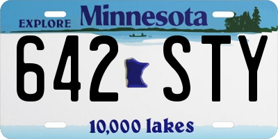 MN license plate 642STY