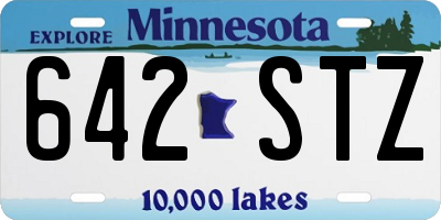MN license plate 642STZ