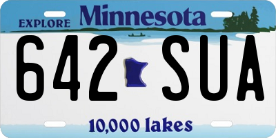 MN license plate 642SUA