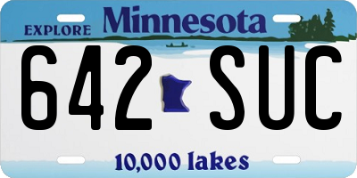 MN license plate 642SUC