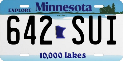 MN license plate 642SUI