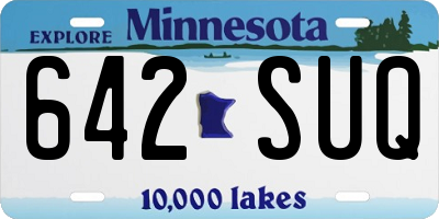 MN license plate 642SUQ