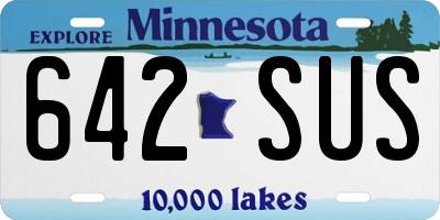 MN license plate 642SUS